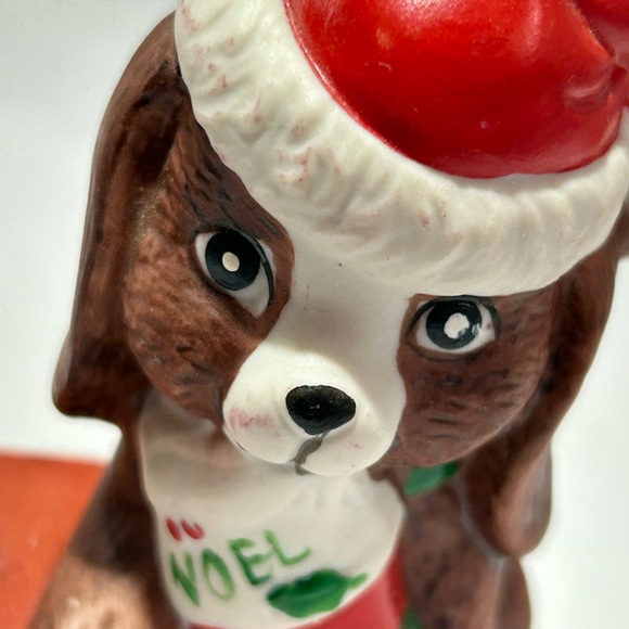 ✨Sold✨Vintage Holiday Friends Bisque Porcelain Candle Holders Set Of Two - Picture 12 of 16